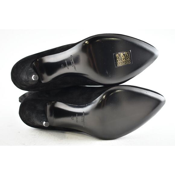 Saint Laurent YSL Etienne 95 Black Suede Runway Elastic Cuff Heel Ankle Boot 42 - Picture 12 of 12